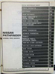 1997 Nissan Pathfinder Shop Service Repair Manual OEM Original