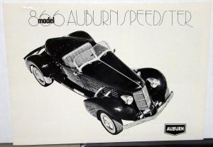 1960s 1970s Auburn Speedster Dealer Sales Set Model 866 Mailers Brochure
