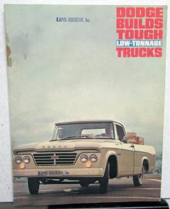 1963 Dodge D Series Pickup Truck Wagon Panel Sale Brochure Rev 11 62