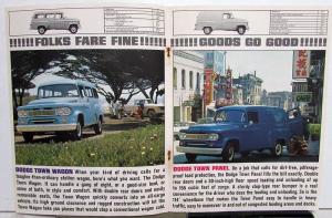 1963 Dodge D Series Pickup Truck Wagon Panel Sale Brochure Rev 11 62