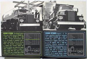 1963 Dodge Truck High Tonnage Gas Models C & CT Sales Brochure Dtd 9 62 Original