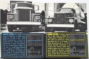 1963 Dodge Truck High Tonnage Gas Models C & CT Sales Brochure Dtd 9 62 Original