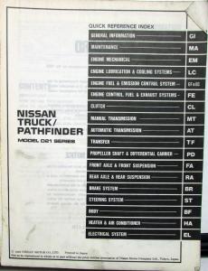1990 Nissan Truck Pathfinder Shop Service Repair Maintenance Manual OEM Original