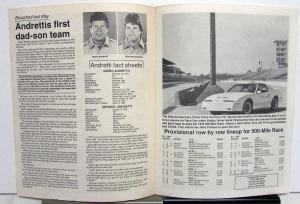 1989 Pontiac Indy Insider Pace Car Newsletter Trans Am Indianapolis 500 GM