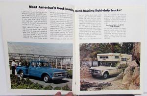 1970 GMC Color Dealer Sales Brochure Pickup Suburban Panel Stake Cab Chassis 70