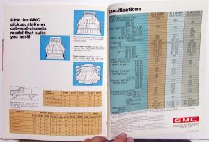 1970 GMC Color Dealer Sales Brochure Pickup Suburban Panel Stake Cab Chassis 70