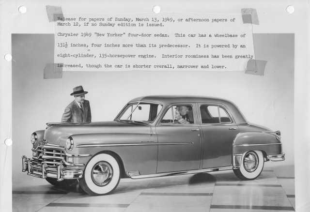 1949 Chrysler New Yorker 4 Door Sedan Press Photo and Release 0035