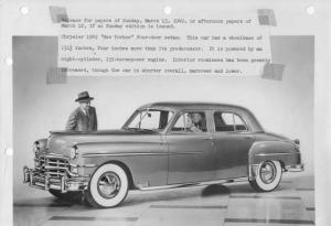 1949 Chrysler New Yorker 4 Door Sedan Press Photo and Release 0035