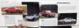 1976 General Motors GM New Models Brochure Mailer Camaro Corvette Firebird Regal