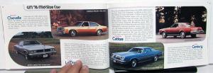 1976 General Motors GM New Models Brochure Mailer Camaro Corvette Firebird Regal