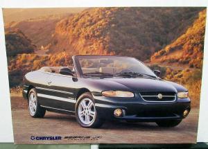 1996 Chrysler Sebring JXI Convertible Foreign Dealer Sales Data Sheet Handout