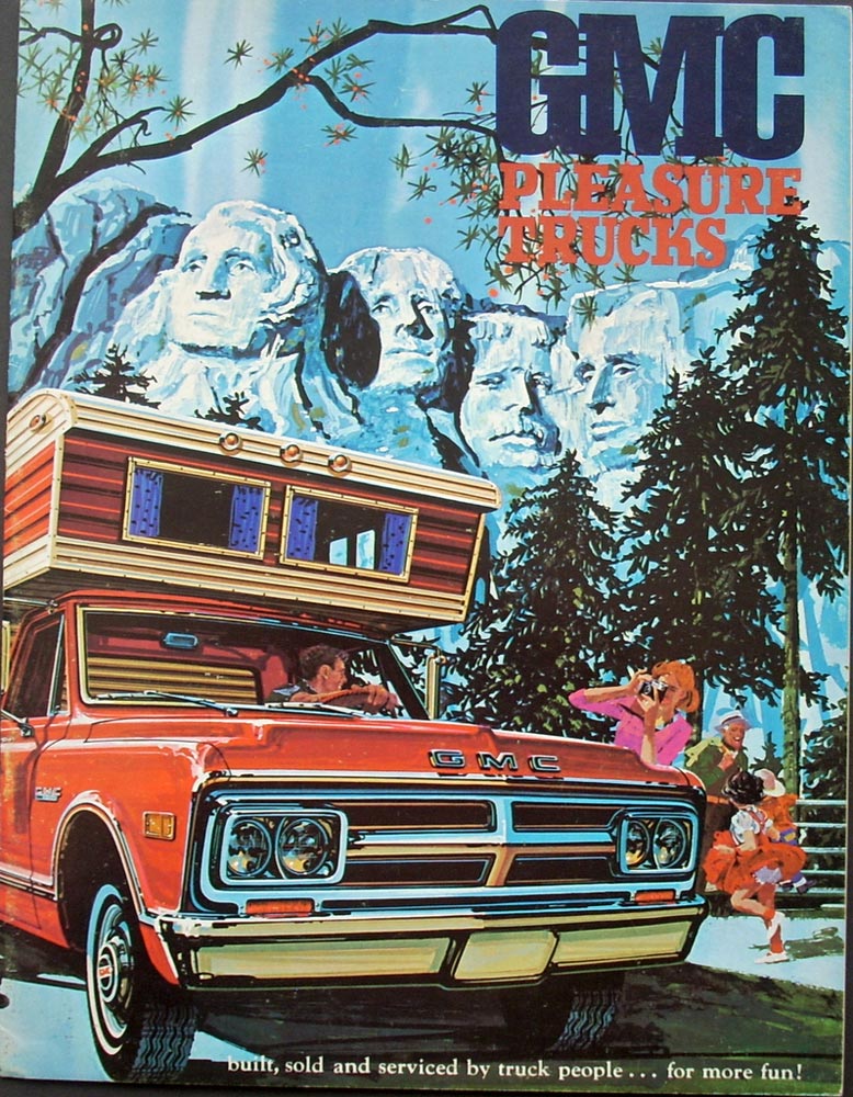 1968 GMC Pleasure Trucks Dealer Sales Brochure Handi-Bus Van Camper Suburban 68