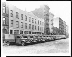 1930s White Box Truck Fleet Press Photo 0119 - National Kosher Meat Products