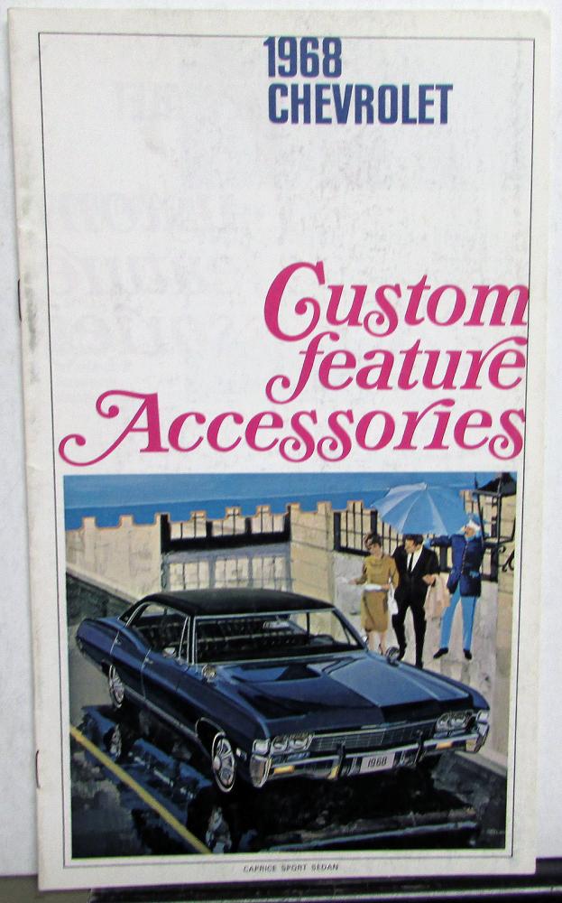 1968 Chevrolet Accessories Sales Brochure Caprice Impala Belair