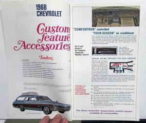 1968 Chevrolet Accessories Sales Brochure Caprice Impala Belair Biscayne Orig