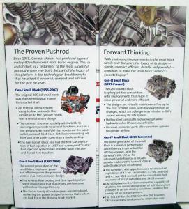 2005 Chevrolet Sale Brochure Show Handout 50th Anniversary Small Block V8 Engine