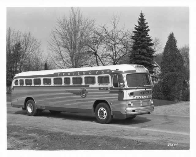 1954-1955 GMC Bus Built for Continental Trailways Press Photo 0255 - NY - LTD