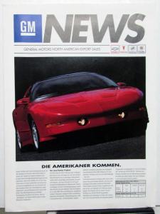 1994 GM News General Motors North American Export Foreign Dealer German Text