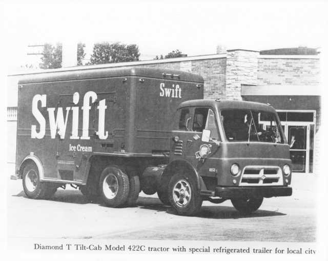 1960s Diamond T Tilt Cab 422C Swift Ice Cream Truck Press Photo 0030