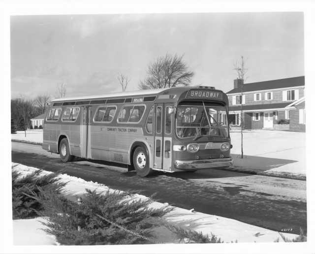 1969 GMC Bus Press Photo 0264 - Community Traction Company - Broadway