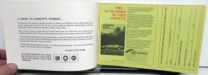 1972 Chevrolet Corvette Owners Manual Original Real Rare 72 350 454