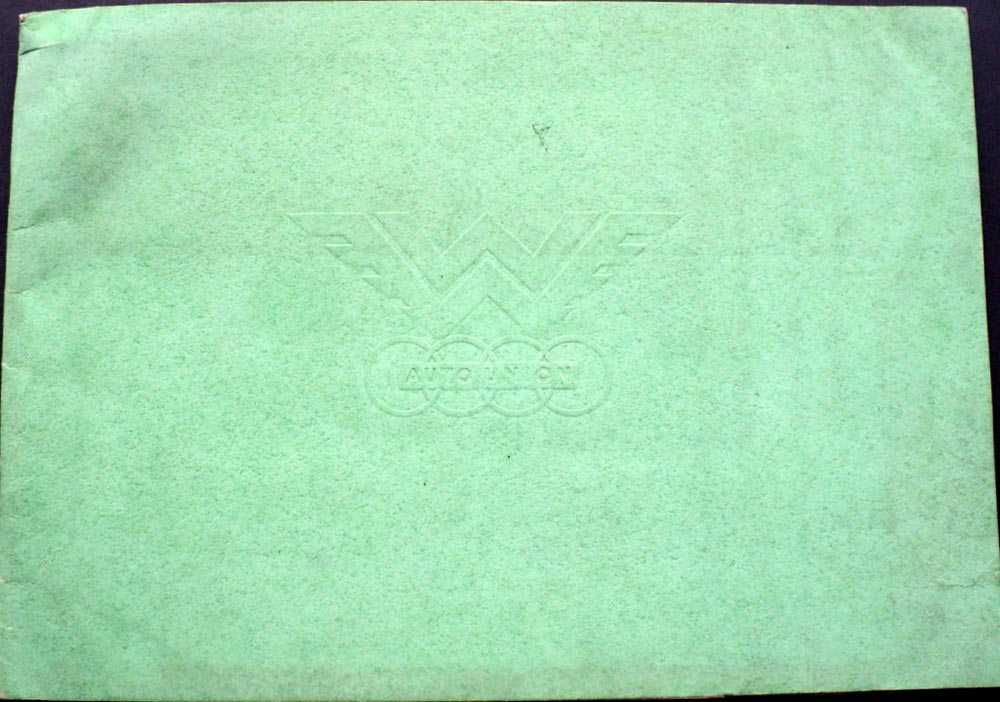 1937 Auto Union Wanderer Car 6 Cylinder English Text Germany Sales Book Original