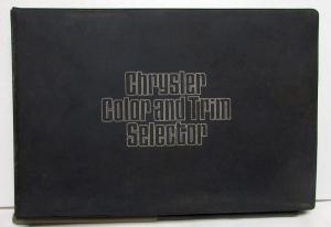 1973 Chrysler Dealer Color & Trim Selector Album Upholstery Samples Paint Chips