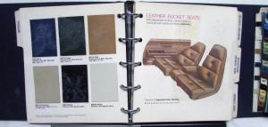 1973 Chrysler Dealer Color & Trim Selector Album Upholstery Samples Paint Chips