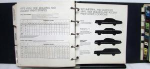 1973 Chrysler Dealer Color & Trim Selector Album Upholstery Samples Paint Chips