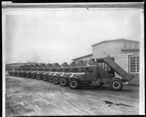 1930s Sterling Fleet of Dump Trucks Press Photo 0055