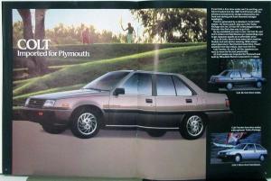 1987 Chrysler Plymouth Conquest Colt Vista Wagon Japanese Imports Sales Brochure