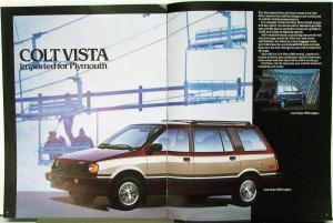 1987 Chrysler Plymouth Conquest Colt Vista Wagon Japanese Imports Sales Brochure