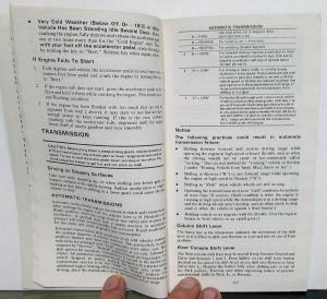 1979 Chevrolet Monte Carlo Owners Manual Care & Operation Instructions Orig