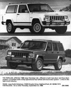 1989 Jeep Cherokee Limited 2 Door & 4 Door Press Photo with Text 0010