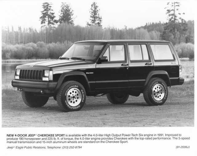 1991 Jeep Cherokee Sport Press Photo with Text 0013 - XJ
