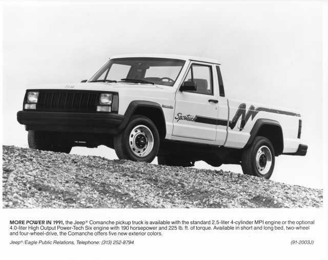 1991 Jeep Comanche Pickup Press Photo with Text 0014 - MJ
