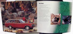 1973 Opel Manta Dealer Brochure Features Specs Luxus Rallye GT Wagon 1900