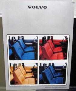 1978 Volvo Color & Upholstery Options Brochure Folder 244 245 264 GL