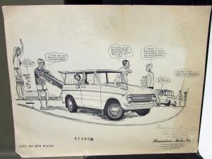 1968-1971 Hawaiian Motor Company Cony 360 Mini Wagon Sales Leaflet Flyer Orig