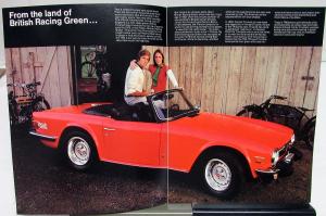 1975 Triumph Dealer Sales Brochure TR6 Features Options Specifications