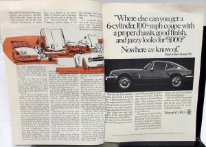 1970 Triumph Dealer Sales Brochure Sportscar Champions Sport Magazine Reprint