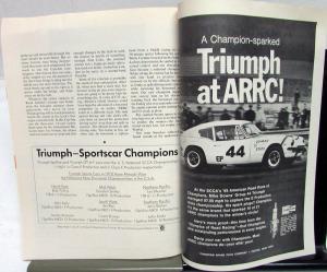 1970 Triumph Dealer Sales Brochure Sportscar Champions Sport Magazine Reprint