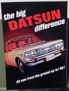 1968 Datsun Dealer Sales Brochure Folder Sedan Wagon 2000 Sports Car Pickup