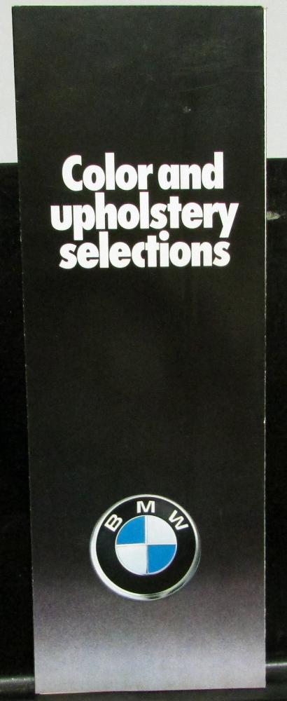 1978 BMW Dealer Sales Brochure Color & Upholstery Selections Paint Chips