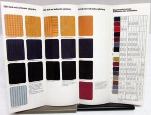 1978 BMW Dealer Sales Brochure Color & Upholstery Selections Paint Chips