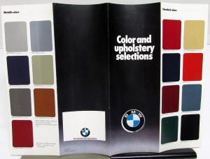 1978 BMW Dealer Sales Brochure Color & Upholstery Selections Paint Chips