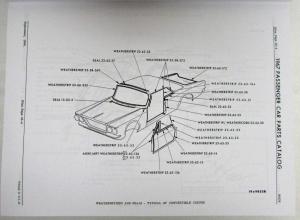1967 Mopar Car Parts Book Plymouth Dodge Dart Barracuda Charger GTX Repro