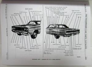 1967 Mopar Car Parts Book Plymouth Dodge Dart Barracuda Charger GTX Repro