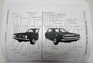 1968 Mopar Car Parts Book Plymouth Dodge Dart Cuda GTX Road Runner Repro