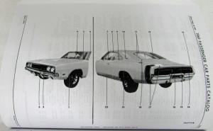 1969 Mopar Parts Book Plymouth Dodge Cuda GTX Charger Road Runner Daytona Repro